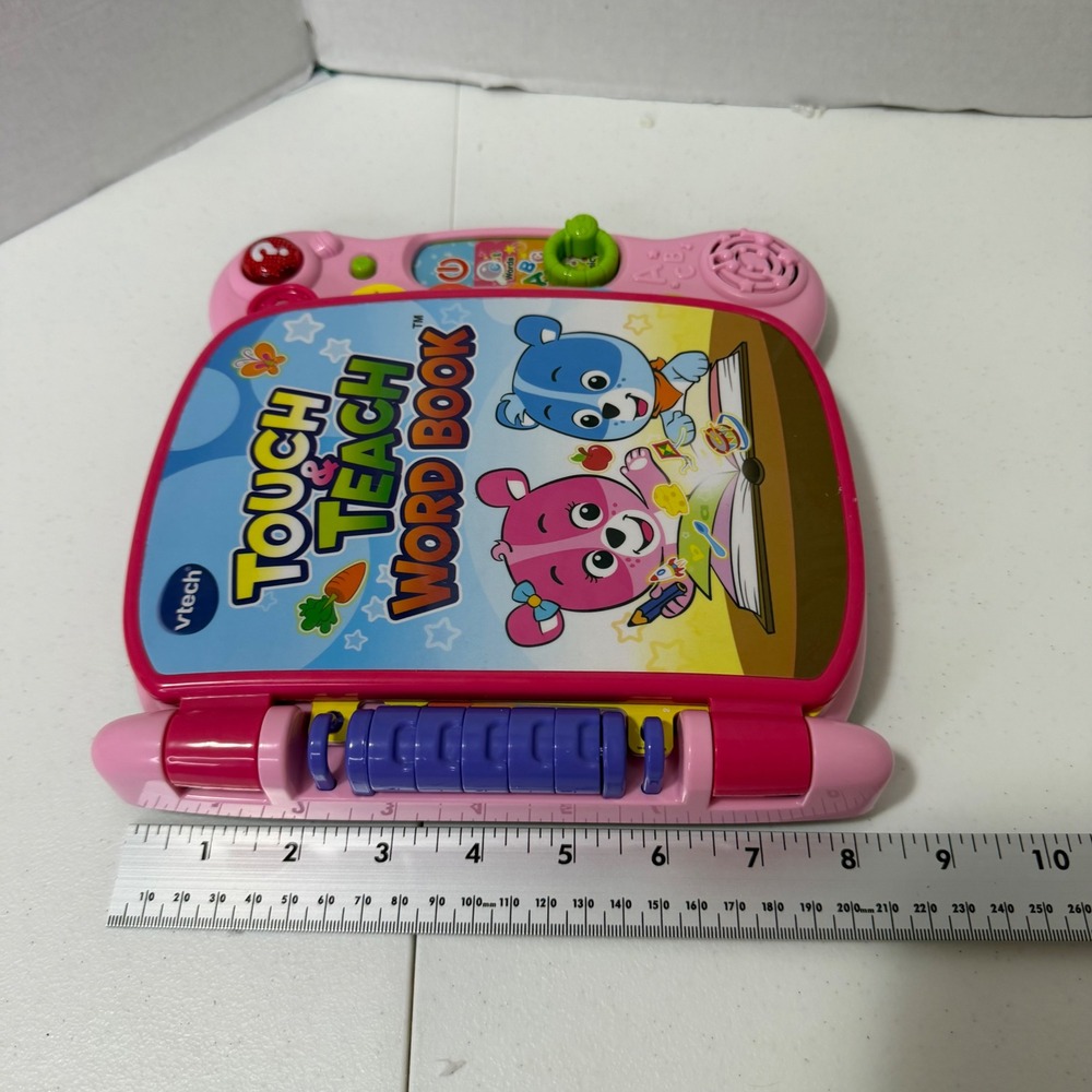 VTech Touch & Teach Word Book Pink Toddler Educational Interactive Toy Working - Picture 3 of 9
